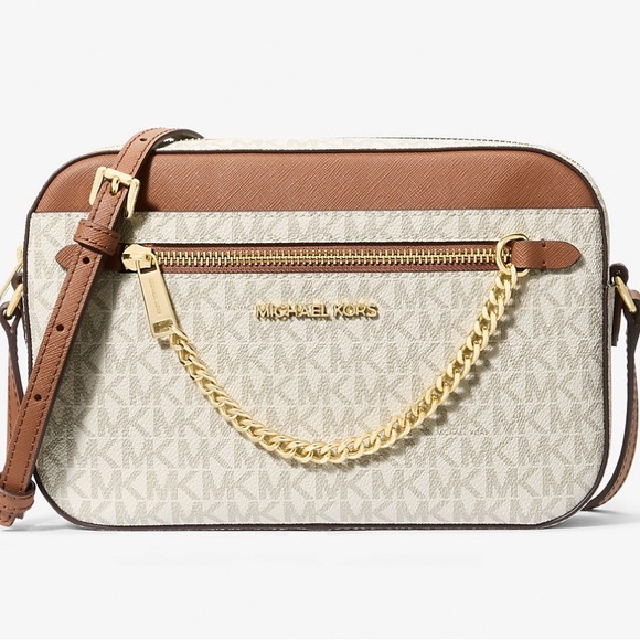Michael Kors Handbags - Michael Kors Jet Set Large Logo Crossbody Bag